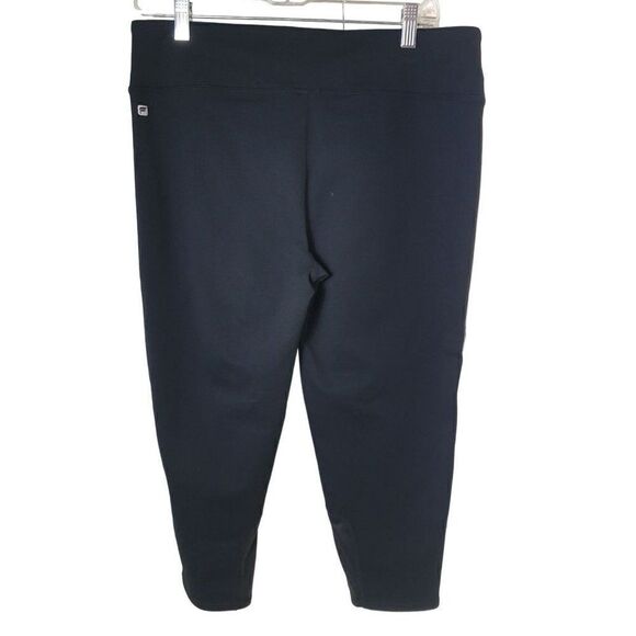 Fabletics Women's Black Capri Mid Rise Stretch Inset Workout Capri XL - Picture 4 of 6